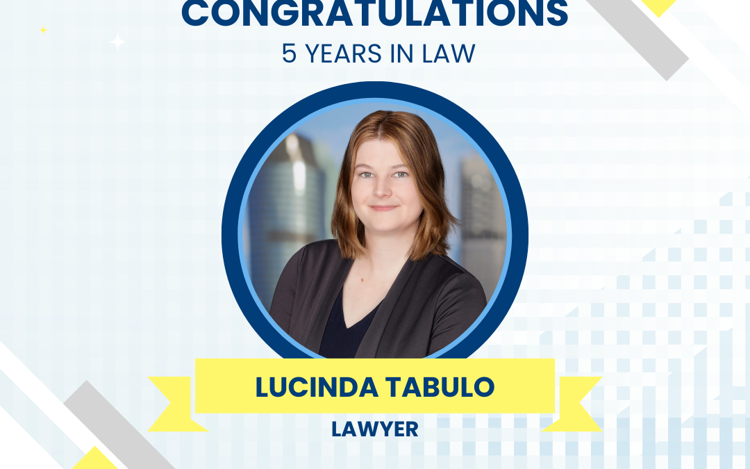 Lucinda’s 5 year milestone!