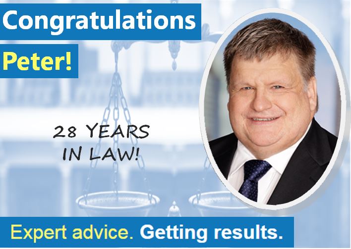 Congratulations Peter! 28 years in law