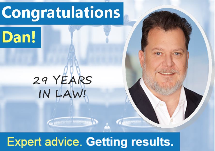 Congratulations Dan! 29 years in law