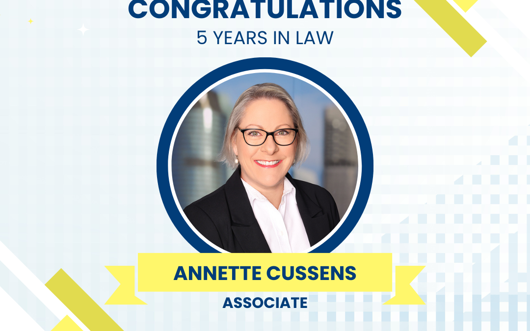 Congratulations Annette – 5 years in law!