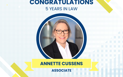 Congratulations Annette – 5 years in law!