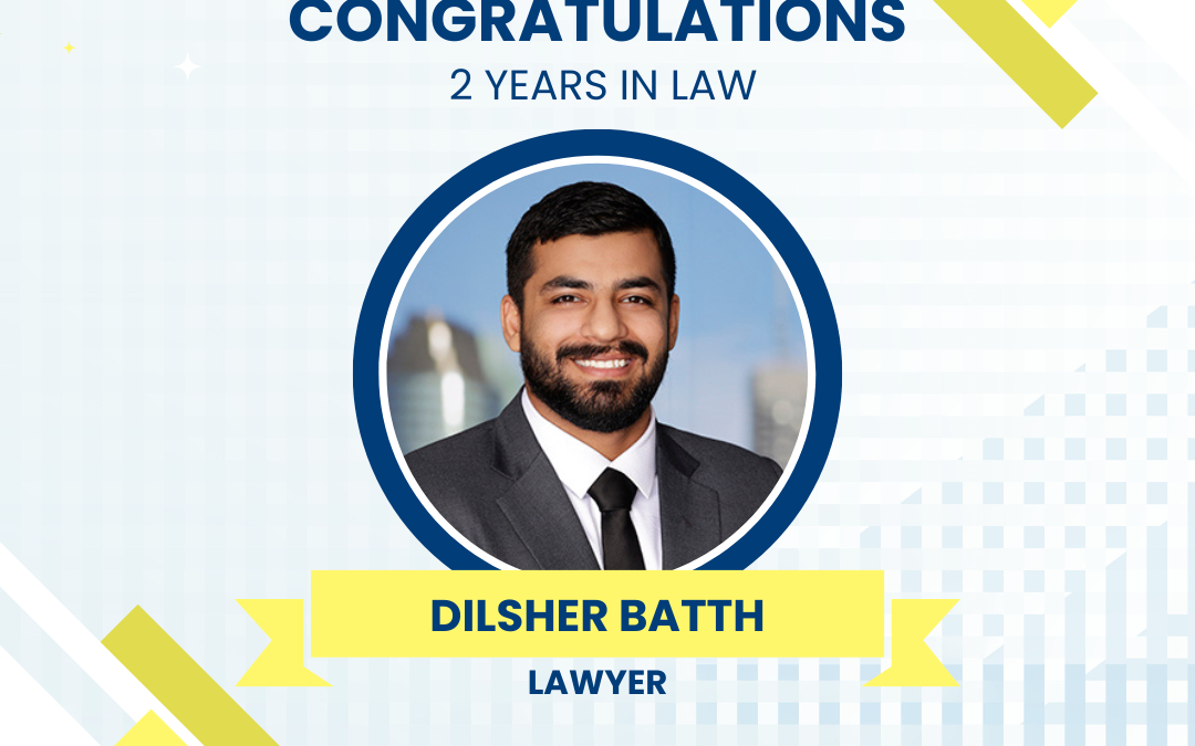 Congratulations Dilsher! 2 years in law