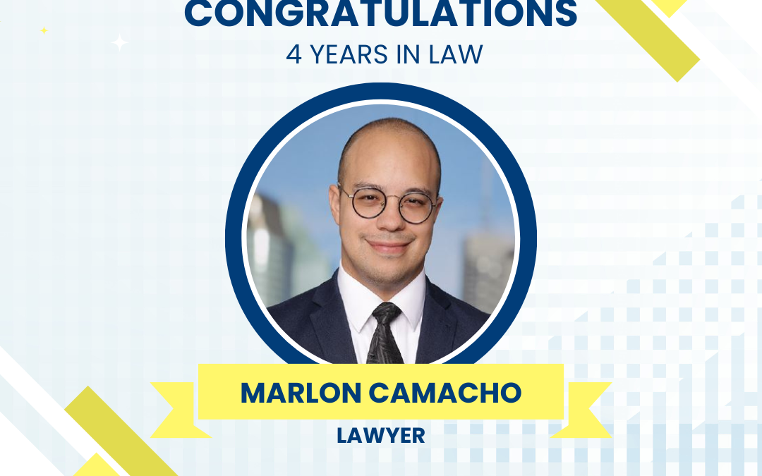 Congratulations Marlon! 4 years in law