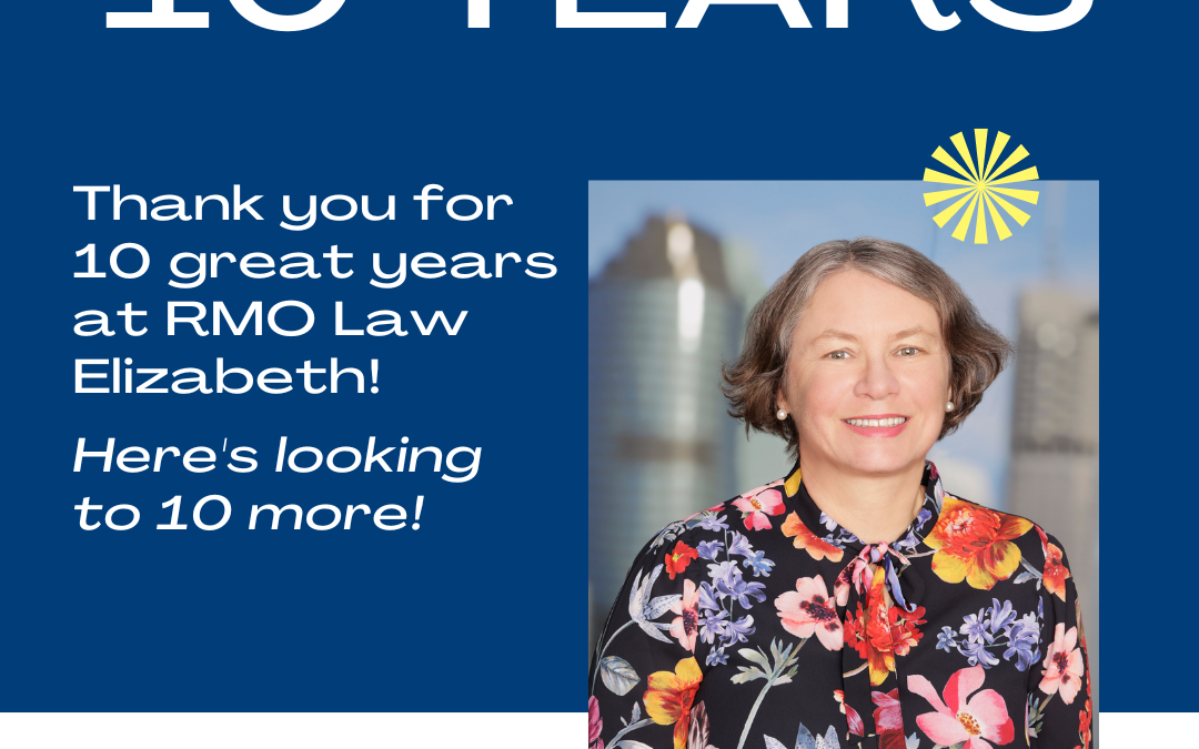 Lizzie celebrates 10 years at RMO Law!